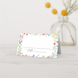 Carte De Placement Fleur sauvage d'été Mariage Place Card