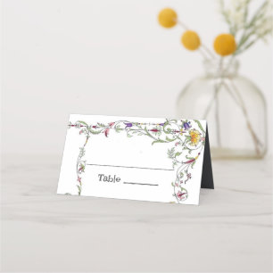 Carte De Placement Fleur sauvage Mariage Rustique Pays Fleurs sauvage