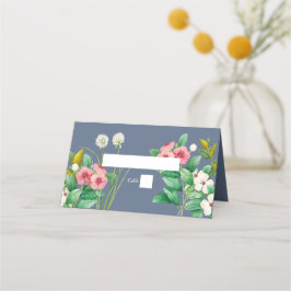 Carte De Placement Fleur sauvage Periwinkle Dusty Blue Mariage