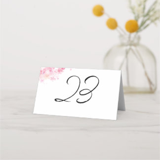 Carte De Placement Fleurs aquarelles roses mariage 