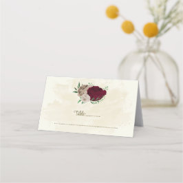 Carte De Placement fleurs botaniques de champagne de Bourgogne mariag