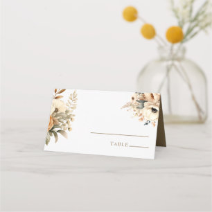 Carte De Placement Fleurs Chic Boho Mariage des fleurs d'automne