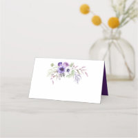 Fleurs d'aquarelle blanche violette Lavande