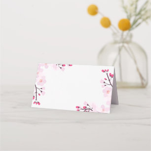 Carte De Placement Fleurs de cerisier rose Whimsical Mariage personna