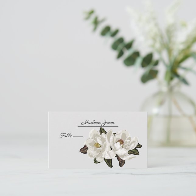 Carte De Placement Fleurs de Magnolia (Debout devant)