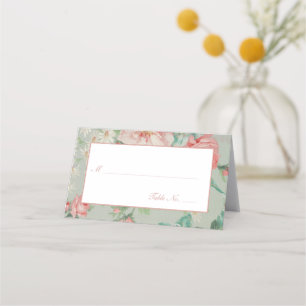Carte De Placement Fleurs et marguerites de tissu vintage britannique