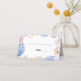 Carte De Placement Fleurs Pastel Hydrangea