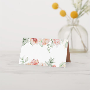 Carte De Placement Fleurs printanières et plantes sur mesure