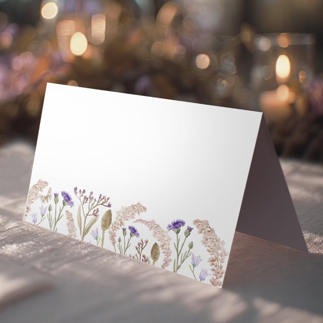 Carte De Placement Fleurs sauvages d'aquarelle et mariage de automne  (Créateur téléchargé)