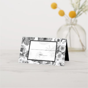 Carte De Placement Fleurs Vintages rustiques Mariage Carte Place