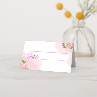 Carte De Placement Floral