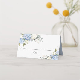 Carte De Placement Floral Blue Hydrangea Greenergie Mariage Carte Pla
