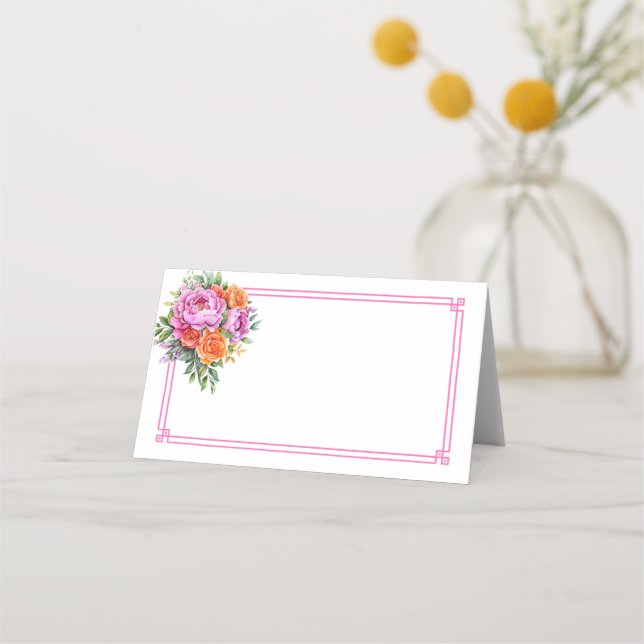 Carte De Placement Folded Name Place Card (Devant)