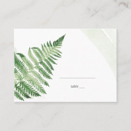 Carte De Placement Fougère verte minimaliste 