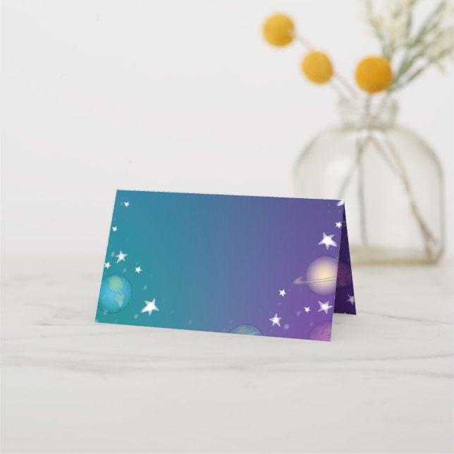 Carte De Placement Galaxie du Baby shower spatial (Devant)