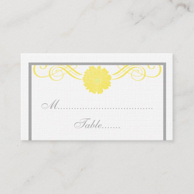 Carte De Placement Gerbera Daisy Swirls Place Card (Devant)