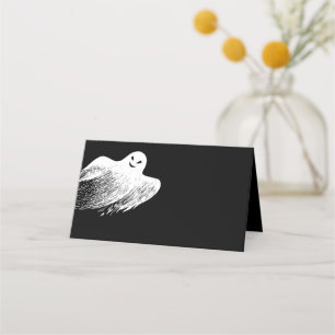 Carte De Placement Ghost Happy Halloween Party Place Card