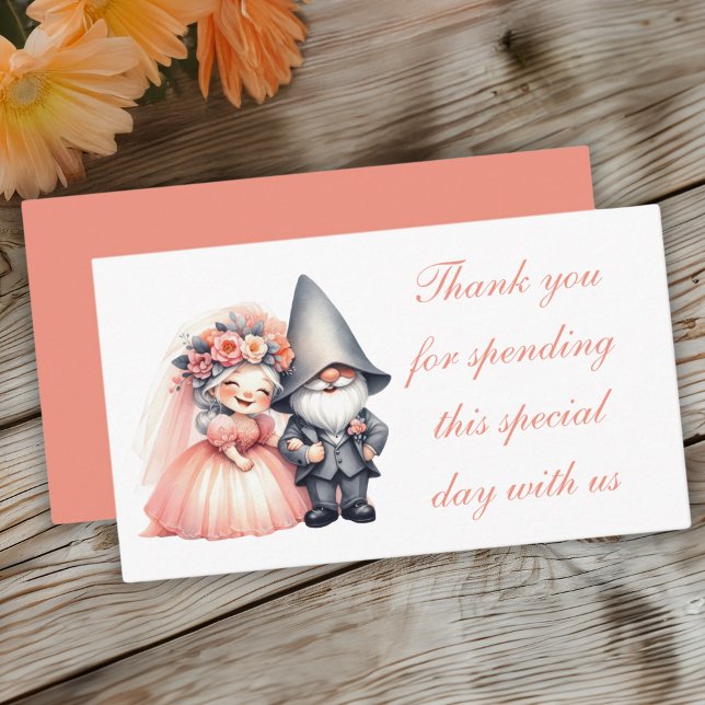 Carte De Placement Gnome Whimsical Orange Garden Wedding (Créateur téléchargé)