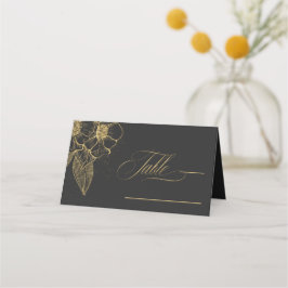 Carte De Placement Gold Dust & Outlines Mariage Table Noir/Gld ID835