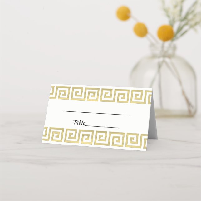 Carte De Placement Gold Look Grec Key Meilleur Bordure S #3 (Dos)