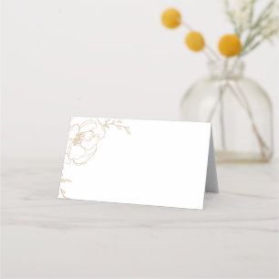 Carte De Placement Golden Blossoms Floral Mariage Design