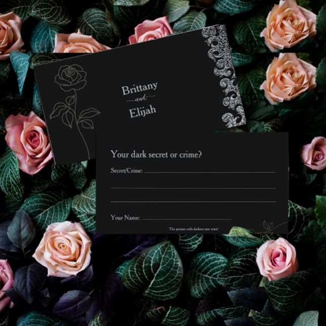 Carte De Placement Gothique Black Floral Bachelorette Partie (Créateur téléchargé)