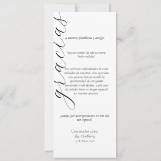 carte de placement gracias en espagnol