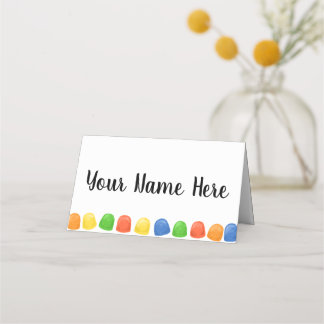 Carte De Placement Gumdrop, bonbons multicolores vacances