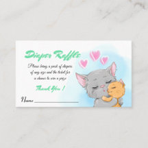 Happy mignonne Baby shower chaton bleu Baby Diaper