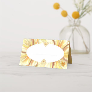 Carte De Placement Hibiscus & dentelle JAUNE