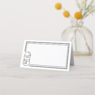 Carte De Placement Holiday Snowman
