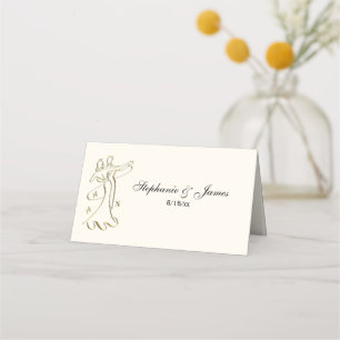 Carte De Placement Homme et Femme Danse Carton d'escorte Carton de ta