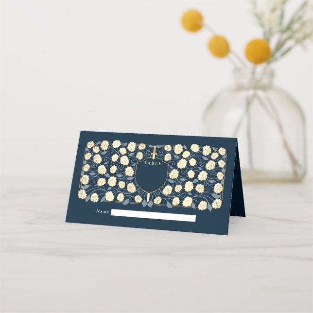 Carte De Placement Imaginaire médiéval de l'épée et du bouclier Maria (Devant)