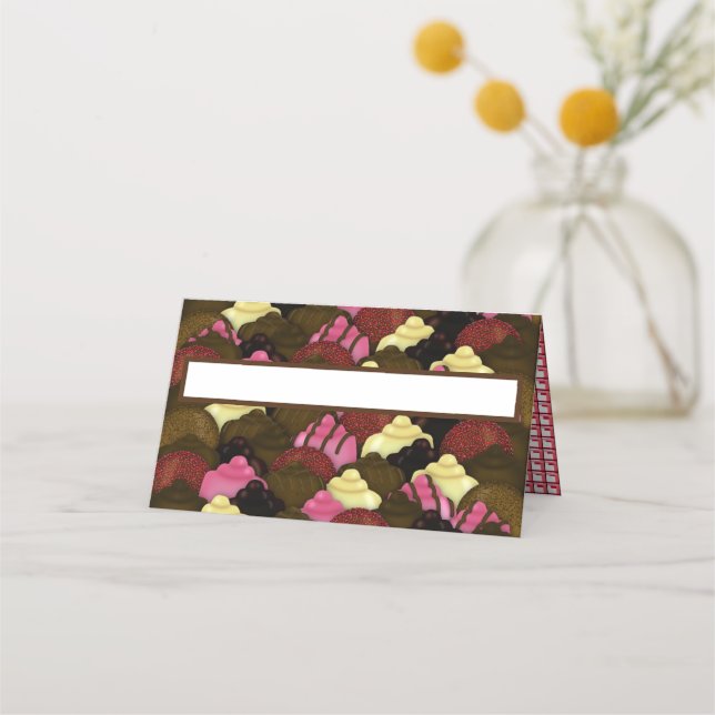 Carte De Placement Jamais trop de chocolat - Bonbons de la Saint-Vale (Devant)