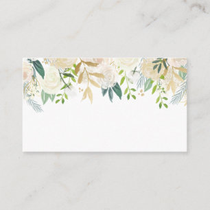 Carte De Placement Jardin fleuri d'ivoire doux avec Mariage vert