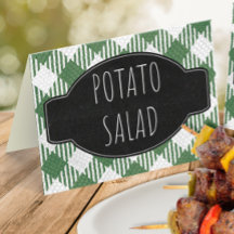 Je fais l'étiquette de nourriture pliée / en tente