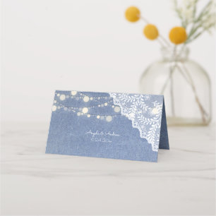 Carte De Placement Jean, Lace & String Mariage
