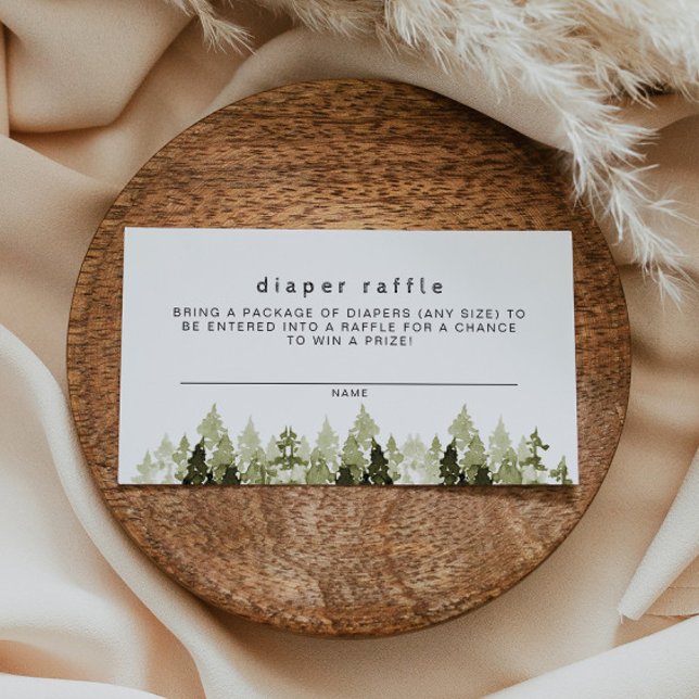 Carte De Placement JENNA Rustic Pine Bébé Déchets Raffle Jeu de bille (Créateur téléchargé)