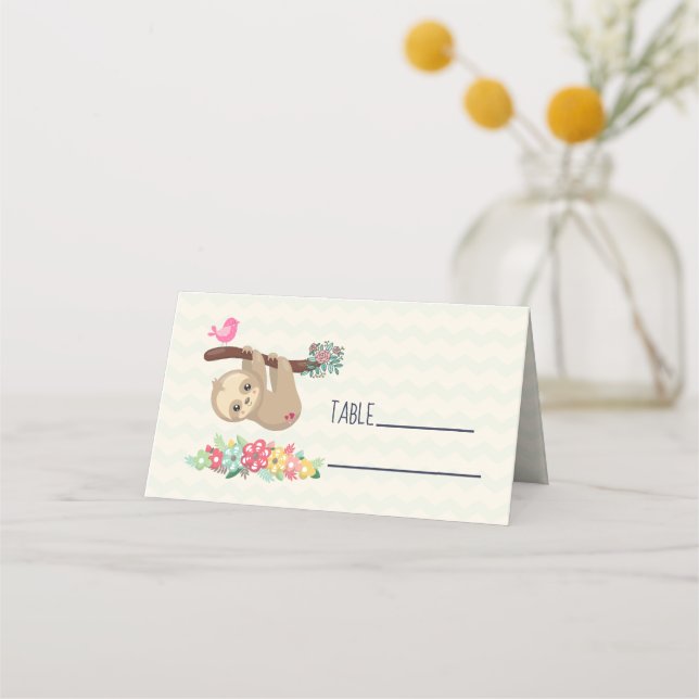 Carte De Placement Joli fentes Brown accrochées à l'envers (Devant)