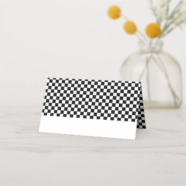Carte De Placement Jour de l'anniversaire du tableau blanc noir (Devant)