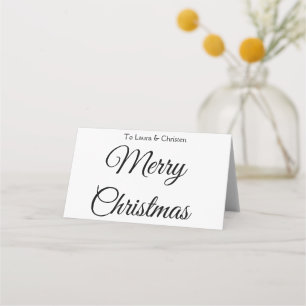 Carte De Placement Joyeux Noël ajoutez nom texte personnalisé cadeau