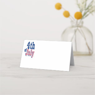 Carte De Placement Juillet Nom de la quatrième partie Place Card