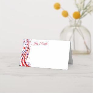 Carte De Placement Juillet Nom de la quatrième partie Place Card