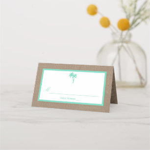 Carte De Placement La Collection de Mariage sur la Plage aux Palmiers