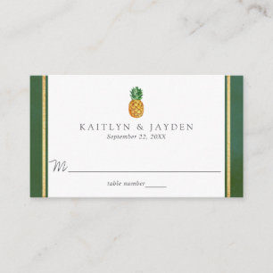 Carte De Placement La collection de Mariages d'ananas tropicaux