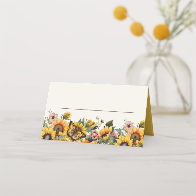 Carte De Placement La fête des papillons des tournesols (Devant)