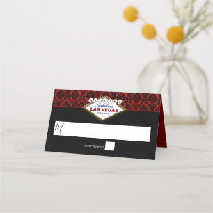 Carte De Placement La Parties scintillant Damask Las Vegas Mariage Co