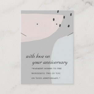 CARTE DE PLACEMENT LACE À COUCHER ABSTRAITE BLEU GRIS ANNIVERSAIRE