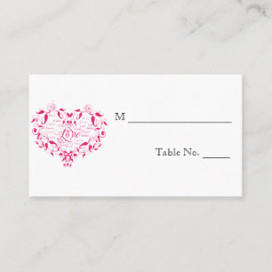 Carte De Placement L'amour dans n'importe quelle langue en Mariage ro