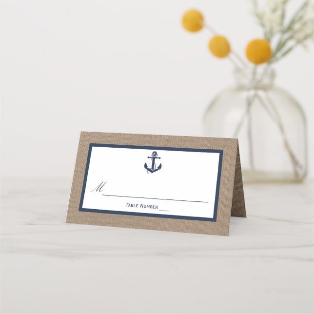 Carte De Placement L'Ancre De La Marine Sur La Collection De Mariages (Devant)
